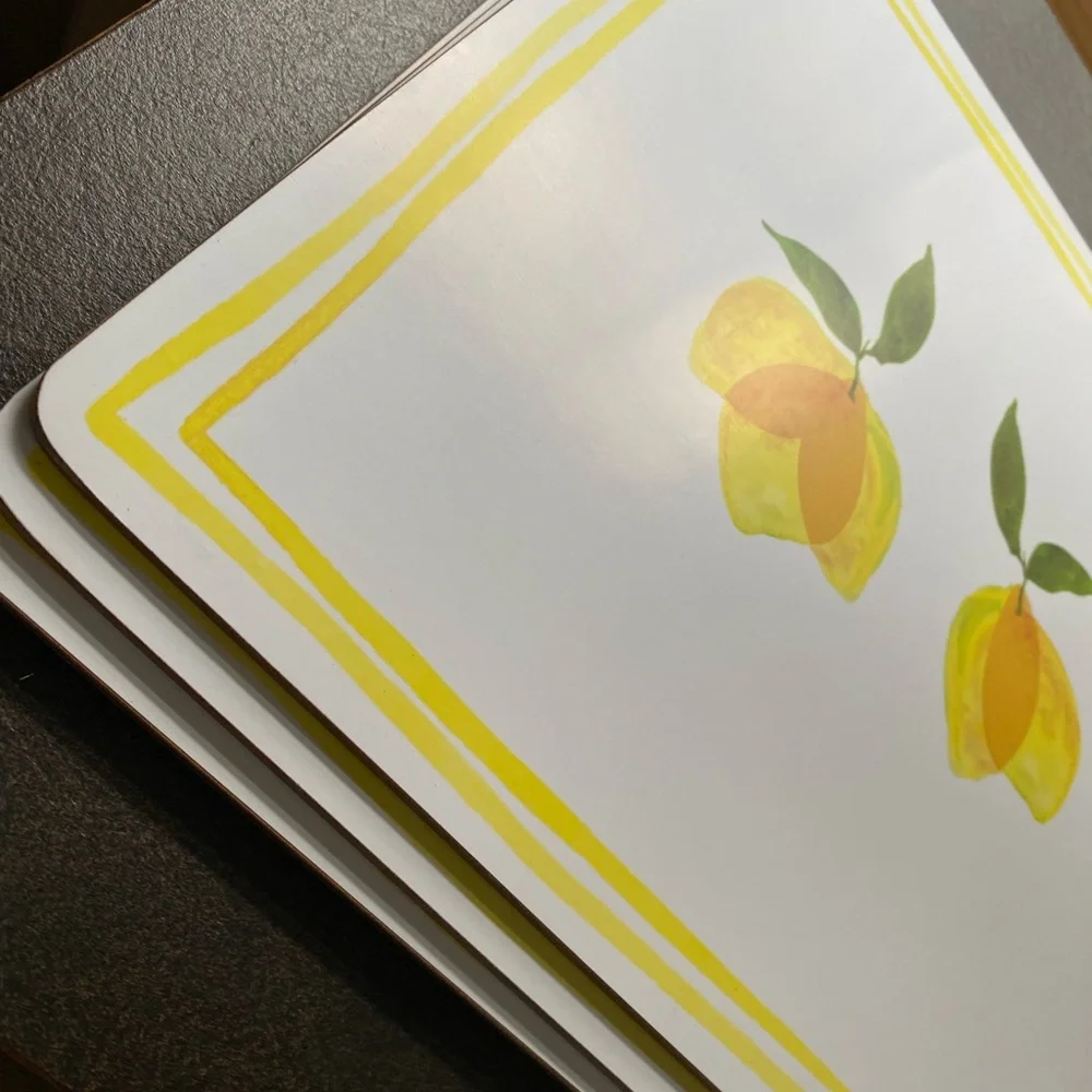Williams Sonoma Lemon Hard Placemats (Set of 4)